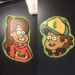 Mabel Pines & Dipper Pines Gravity Falls Pancake Art