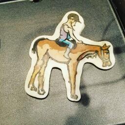 Riding a Horse Live Pancake Art