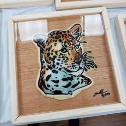Leopard Pancake Art Preserved and Framed