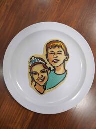 Brother and Sister Pancake Art