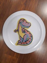 t-rex pancake art