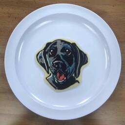 black lab puppy pancake art