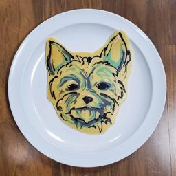 Puppers Daisy Pancake Art