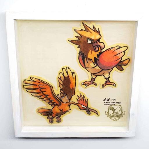 Pokemon Spearow and Fearow Preserved Pancake Art