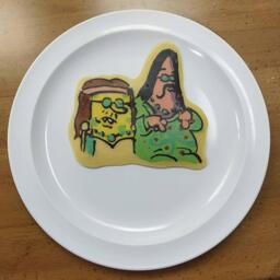 Spongebob and Patrick as Hippies Pancake Art