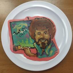 Bob Ross Pancake Art