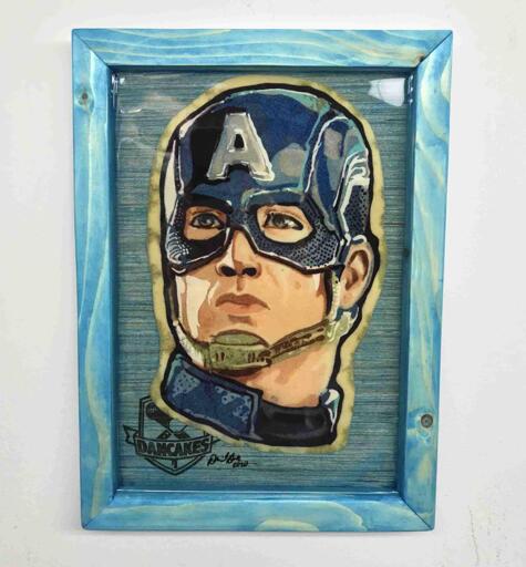 Captain America Preserved Pancake Art