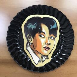 Pancake art portrait of Jung Kook, a member of BTS