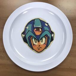 Pancake art of Mega Man X from the Mega Man X video game franchise
