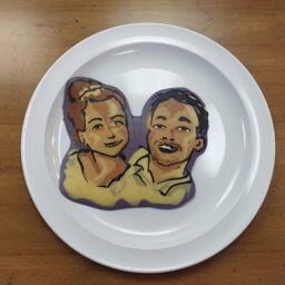 Beautiful Couple Pancake Art