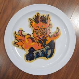 Pancake art of Endeavour from My Hero Academia