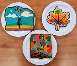 A Colorful Pancake Art Trifecta