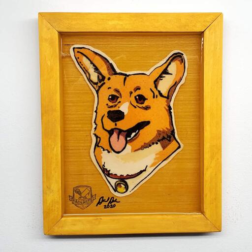 Ein Corgi Pancake Art