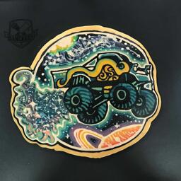 Galaxy Monster Truck Pancake Art