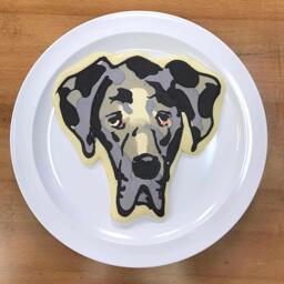 Great Dane Pancake Art