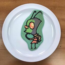 Invader Zim Pancake Art