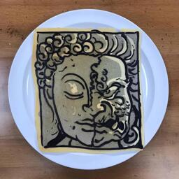 Statue Pancake Art