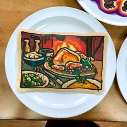 Thanksgiving Meal Pancake Art