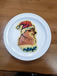 Christmas Cheems Pancake Art