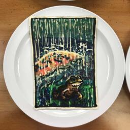 Rainy Day Frog Pancake Art