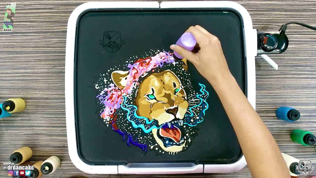 Galaxy Lion Pancake Art
