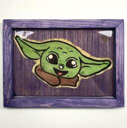 Baby Yoda (toon) preserved pancake art