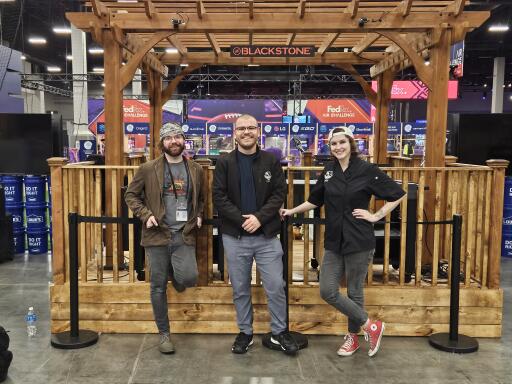 Ben, Dana and Hank at the Super Bowl Experience in Las Vegas